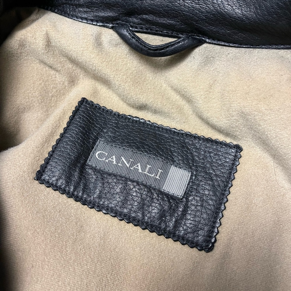 $1900 Canali Leather Jacket